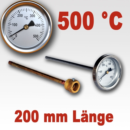 Thermometer 500°C Backofentür Ofentür Pizzaofentür Brotbackofen DZP67 48 x 27cm 